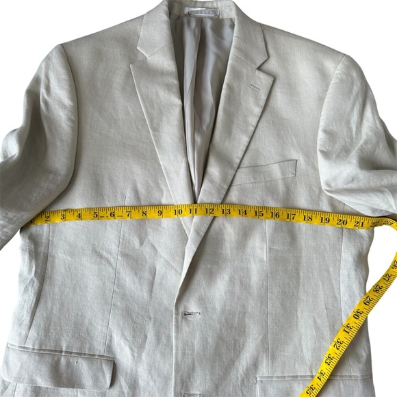 Ralph Lauren 100% Linen Blazer Men’s Size 42L Tan Beige  Classic  **read Desc** - Picture 9 of 15